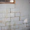 A cracked foundation wall near a window in a Griffith home