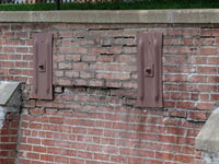 A collapsing, crumbling retaining wall in New Haven