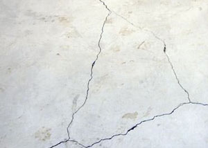 cracks in a slab floor consistent with slab heave in Hammond.
