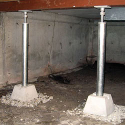 Installed crawl space jack post system in Griffith