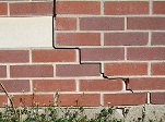 stair step cracking on a foundation wall in South Bend