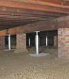 crawl space jack posts installed in Indiana