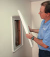 Fort Wayne installation of wall anchor plate covers for a finished basement